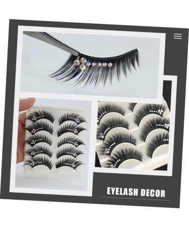 5 Pairs Diamond Rhinestone Color Eyelashes - Natural False Lashes for Women - Buy Online on SooperMarket.com