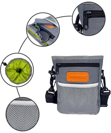 Tripolaco Multifunctional Dog Treat Bag - Spacious Training & Walking Companion with Feces Dispenser - Gray - Buy Online on SooperMarket.com