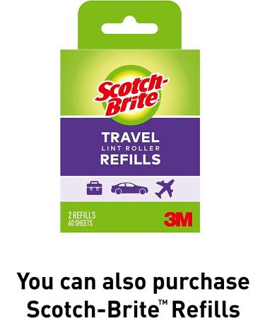 Scotch-Brite Mini Travel Lint Roller - 30 Sheets - Perfect for Pet Hair - Buy Online on SooperMarket.com