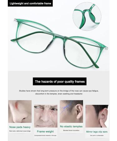 Koosufa Classic Retro Round Panto Glasses - Unisex Vintage Prescription-Free Frames with Case - Brown Nerd Glasses - Buy Online on SooperMarket.com