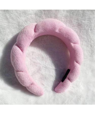 Spa Headband for Women - Terry Towel Cloth Hair Band for Face Washing, Makeup Removal, Shower - Pink Hair Accessories - Buy Online on SooperMarket.com