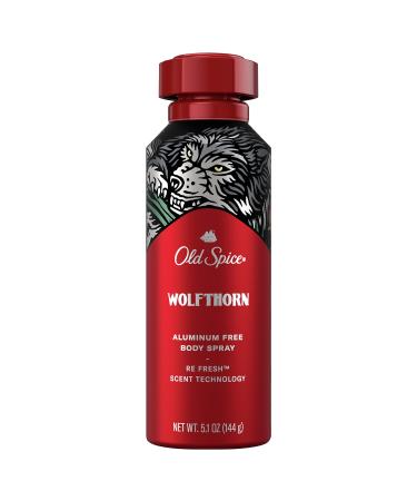 Old Spice Aluminum Free Body Spray for Men Wolfthorn 5.1 Oz