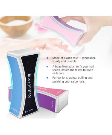Professional Nail Buffer Set - 4-Sided Nail Files and Buffers for Shaping and Polishing - Natural Nail Shiner Buffer Blocks - Ideal for Nail Art and Gel - 2 Pcs - Buy Online on SooperMarket.com