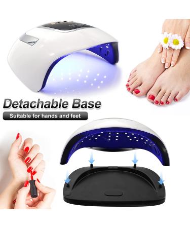 LKE UV Nail Lamp 220W | 4 Timers | Gel Nail Dryer for Gel Polish Kit | Professional Nail Art Tools | Automatic Sensor | Black - Buy Online on SooperMarket.com