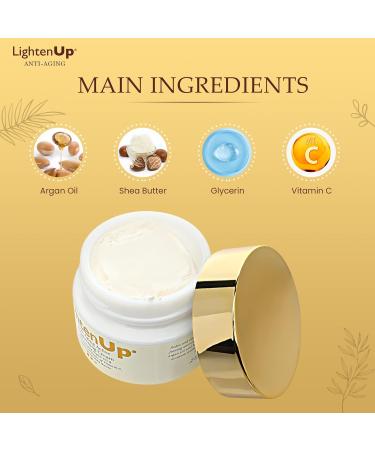 LightenUp Gold Anti-Aging Lightening Cream | Radiance Boost with Argan Oil & Shea Butter | International Shipping - Buy Online on SooperMarket.com