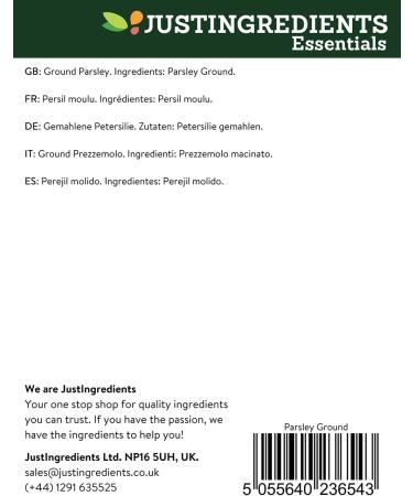 JustIngredients Essentials Parsley Ground 1 kg - Buy Online on SooperMarket.com