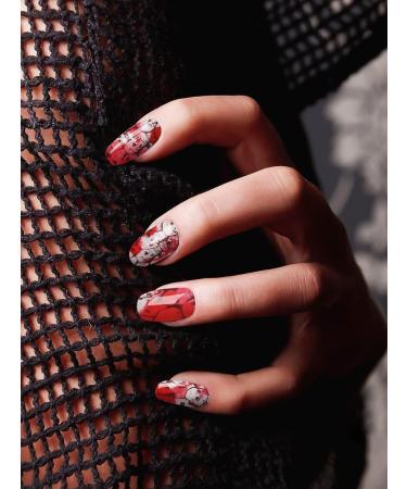 Kalolary Halloween Gel Nail Polish Stickers 20PCS Nail Adhesive Wrap Full Wraps Gel Nail Strips with Nail File and Stick for Halloween Nail Art Decor (UV/LED Lamp Required) (A) - Buy Online on SooperMarket.com