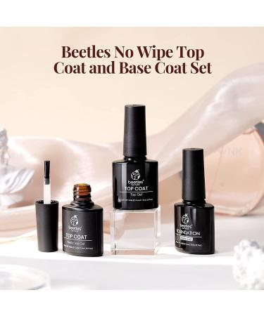 Beetles Gel Nail Polish Base and Top Coat Set - Matte & Shine Effects | Long Lasting DIY Manicure | No Wipe, Soak Off, 7.5ml Each - Buy Online on SooperMarket.com