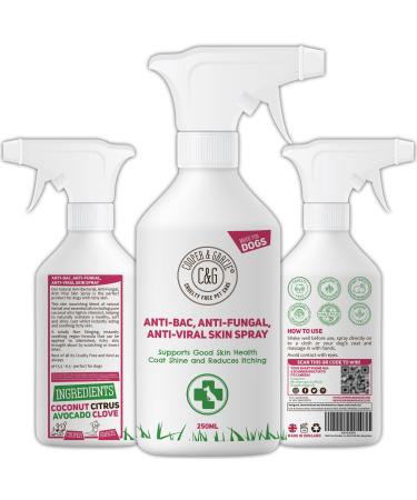 Cooper And Gracie Antibacterial Anti Fungal Itchy Dog Spray - Itch Sooth - Animal Skin Itch 250ML