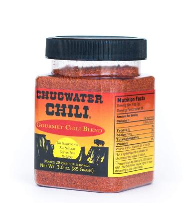 Chugwater Chili Gourmet Seasoning Mix | Wyoming State Championship Recipe | Gluten Free, No MSG, All Natural | 3oz Tub - Buy Online on SooperMarket.com