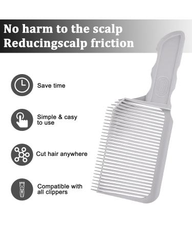 2PC Hair Cutting Edge Stencil & Fade Comb Set | Silicone Haircut Strap for Perfect Self-Cuts - Buy Online on SooperMarket.com