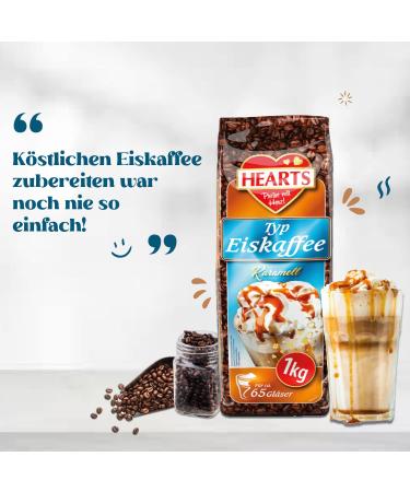 Hearts Eiskaffee Karamell 2 Pack | Instant Coffee Powder | Creamy Caramel Flavor | Serves 160 Cups | Quick Summer Beverage - Buy Online on SooperMarket.com