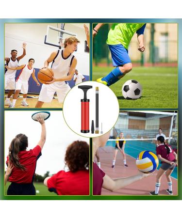 Portable Hand Air Pump Kit for Sports Balls - Yoga, Fitness, Soccer, Volleyball, Basketball - Includes Needle, Nozzle, Extension Hose (6 Sets) - Buy Online on SooperMarket.com