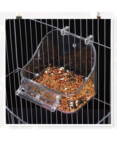 Parrot Bath Box Bird Cage - 1 Piece Parakeet Caged Accessory Supplies Bathing Tub Bath for Most Birdcage Pet Parrot Budgie Parakeet Lovebird Cockatiel Cage Water Shower Transparent - Buy Online on SooperMarket.com