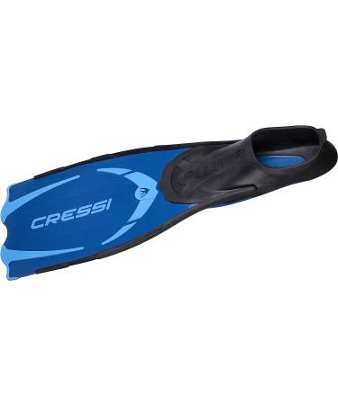 Cressi Pluma Full Foot Snorkeling Fins - Made in Italy - EU 45/46 | US Men 11/12.5, Women 12/13.5 - Blue/Azure - Buy Online on SooperMarket.com