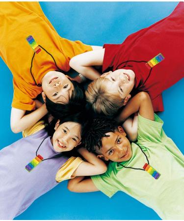 Sensory Chew Necklace - Rainbow Color Silicone Chew Pendant for Teething Babies, Autism, ADHD - 5 Pack - Buy Online on SooperMarket.com