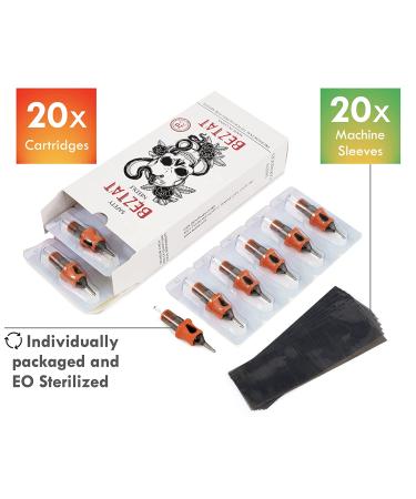 BEZTAT Ultra Premium #10 Bugpin Round Liner Cartridge Needles - 20 Pack with Grip & Machine Covers - Buy Online on SooperMarket.com