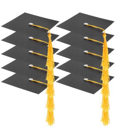 Alipis Graduation Cupcake Toppers 2024 Graduation Cap Cake Topper Class of 2024 Grad Cap Cupcake Pick Congrat Centerpiece Stick for 2024 Graduation Party Cake Decoration Black 30pcs