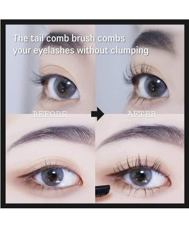 Korean Makeup Comb Mascara - Carbon Black for Dramatic Volume and Length | Waterproof, Nourishing Formula with Panthenol | Root-to-Tip Brush for Natural Eyelash Makeup - Buy Online on SooperMarket.com