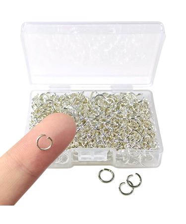 600 Pcs Silver Plated Jump Rings Split Rings Circle Clasp Connecting Rings Jewelry Necklace Bracelet Pendant Choker Charm Loops DIY Craft Earring Making Supplies (6 mm)