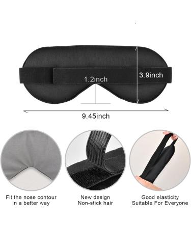 Haskirky Light Blocking Eye Mask | Adjustable Breathable Adult Men & Women Travel Yoga Meditation | Plain Grey Solid - Buy Online on SooperMarket.com