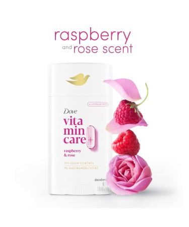 Dove VitaminCare+ Aluminum Free Deodorant Stick for 72H Odor Protection Raspberry & Rose Breathable Deodorant for Women 2.6 oz Raspberry + Rose 2.6 Ounce (Pack of 1) - Buy Online on SooperMarket.com
