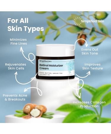 Retinol Cream for Face - 2.5% Anti-Aging Moisturizer with Vitamin E & Hyaluronic Acid | Hydrating Night Cream - 1.7 Oz - Buy Online on SooperMarket.com