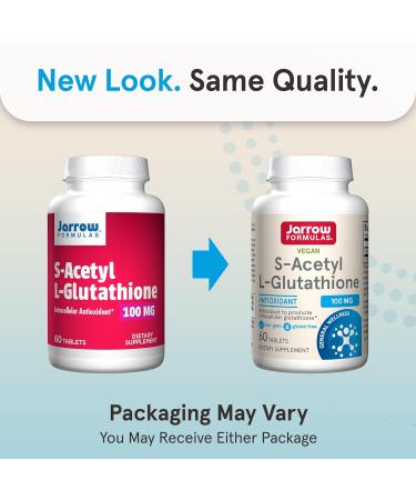 Jarrow Formulas S-Acetyl L-Glutathione 100 mg - 60 Tablets for Enhanced Antioxidant Support - Buy Online on SooperMarket.com
