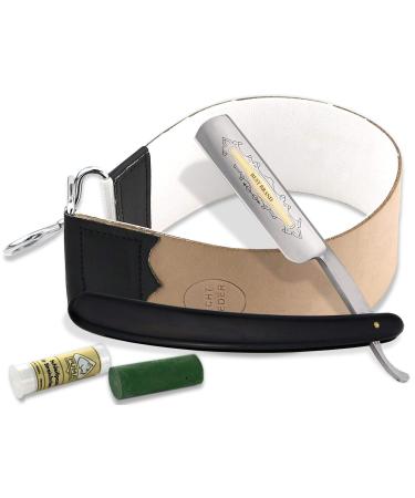 Bart Razor Set With Solingen Paste and Leather Linen Profi string string men Razor Set with golden estation