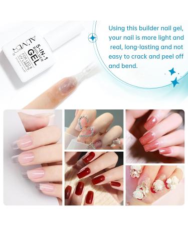 5-in-1 Clear Builder Gel for Nails - Professional UV/LED Strengthener for Nail Art and Manicures - Buy Online on SooperMarket.com