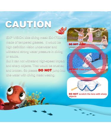 Kids Anti-Fog Snorkel Swim Mask with Nose Cover - Blue | Ideal for Snorkeling, Diving, Swimming - Buy Online on SooperMarket.com
