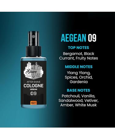 the shave factory After Shave Cologne Series (09 Aegean 50ml (1.69 fl. oz)) 09 Aegean 1.69 Fl Oz (Pack of 1) - Buy Online on SooperMarket.com