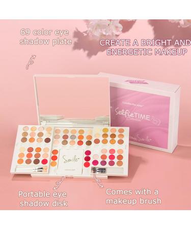 Joyeee Eyeshadow Palette 69colors Glitter Cream Eyeshadow Makeup Set Nude Matte Shimmer Eye Shadow Palette Long Lasting Waterproof Smudge Proof High Pigmented Eyeshadow Cosmetic Gift for Girl Women #487 - Buy Online on SooperMarket.com