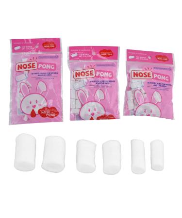 Nose Cotton Rolls 3 Bags Nose Cotton Pads Quickly Stop Bleeding Rolled Cotton Ball Stop The Bleed Cotton Roll Pads for Nosebleed for Home Outdoors Sports