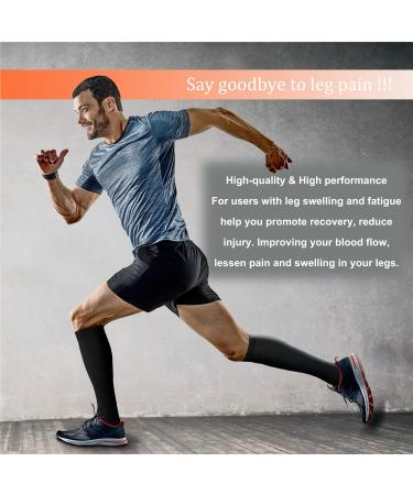 Copper Compression Socks (8 Pairs) 15-20 mmHg | Graduated Athletic & Daily Wear for Men & Women | Running, Travel | Black | Large-X-Large - Buy Online on SooperMarket.com