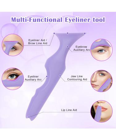 Catcan 5-in-1 Eyeliner Stencils for Eyes - Reusable Silicone Tool for Beginners - Purple - Buy Online on SooperMarket.com