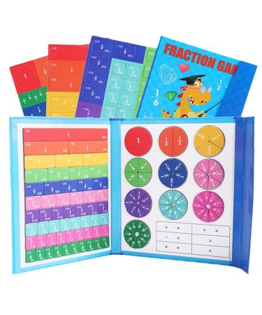 Fractional calculation material magnets |Magnetic book fractional bill |Montessoris Magnetic Book Fraction Puzzle for Children |Breaks mathematics learning aids for children