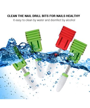 MelodySusie 4-Pack Ceramic Nail Drill Bits Set - 332 Professional Acrylic File for Manicure & Pedicure - Buy Online on SooperMarket.com