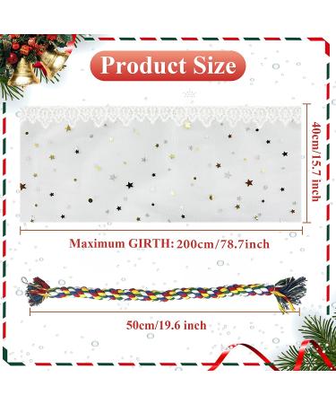 Adjustable Bird Cage Net Seed Catcher | Nylon Mesh Cover for Parrot Cage | Bird Rope Perch Toys | Cage Accessories | White, 78.7 x 15 Inch - Buy Online on SooperMarket.com