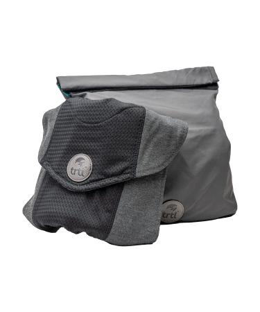 Trtl travel cushion cool as a neck support-cooling neck pillow with a dampening foam for stability and comfort breathable tissue light and easy to wear black/gray adults