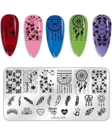 Budoci Nail Stamping Kit - 6-Piece Set with Nail Plates Stamp & Scraper for French Nail Art - Perfect for International Shipping - Buy Online on SooperMarket.com