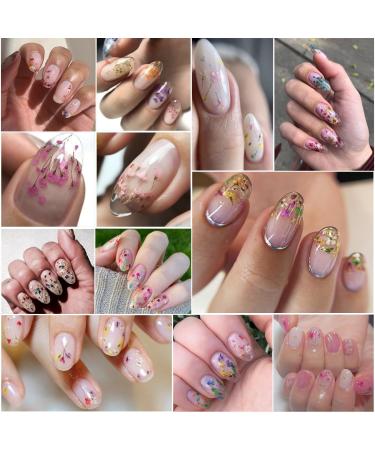 Buy 4Box 3D Dried Flowers Nail Art Stickers - Colorful DIY Mini Flower Petals for Nail Design - Natural Floral Decals for Manicure & Craft Accessories - Buy Online on SooperMarket.com