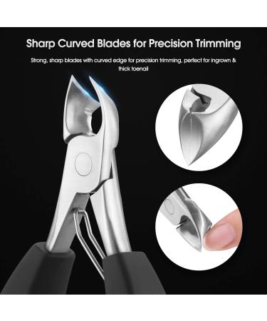 opove X5 Silver Podiatrist Toenail Clippers for Ingrown or Thick Nails - Precision Diabetic Pedicure Tool for Men - Buy Online on SooperMarket.com