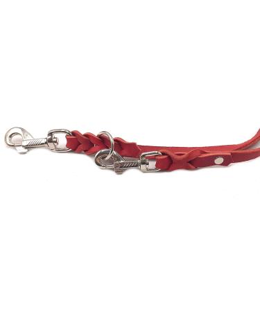 Premium Adjustable Dog Leash 5m x 15mm for Small & Large Dogs - Durable Fat Leather Double Leash Design Red - Buy Online on SooperMarket.com
