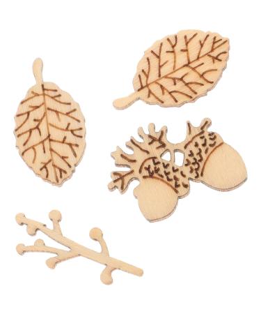 Warmhm 50pcs Wooden Animals & Plants DIY Wood Slices - Unfinished Crafts Ornaments for Home D cor - Buy Online on SooperMarket.com