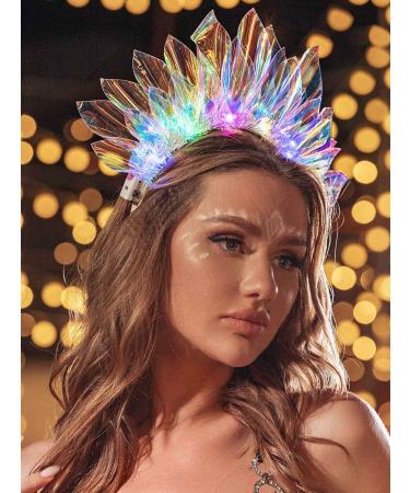 EARENT Light Up Headband | LED Glow Hair Hoop for Women and Girls - Perfect for Rave, Nightclub, Costume Party - Buy Online on SooperMarket.com