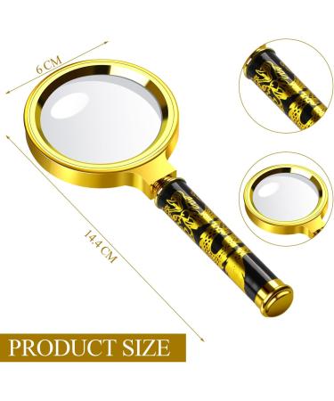 Magnifying Glass 10X Handheld Magnifying Glasses Reading Magnifier 60mm Real Lens Glass Magnifying for Seniors Reading Hobbies and Science - Buy Online on SooperMarket.com