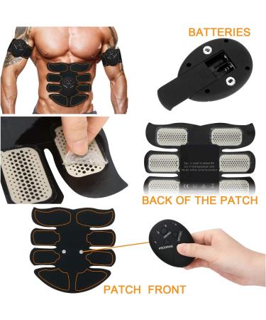 SPORTLIMIT Abdominal Muscle Toner | Portable Fitness Equipment for Abs, Arms, and Legs | Home & Office Workout | 10 Free Gel Pads | Abs Stimulator for Men and Women - Buy Online on SooperMarket.com