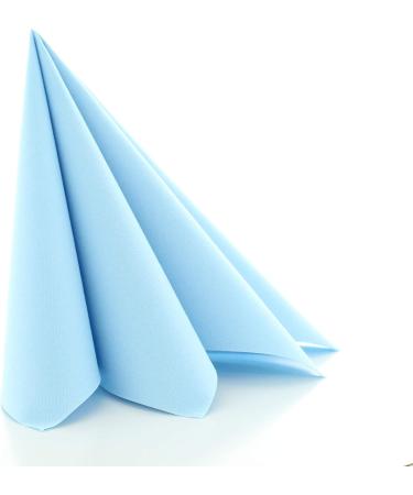 Prime Guest Light Blue Napkin - Premium Airlaid Fabric for Weddings & Celebrations | 50 Pack 40x40 cm Fold - Buy Online on SooperMarket.com