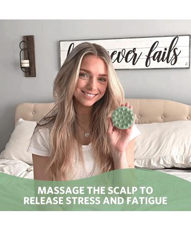 Sndyi Scalp Massager Shampoo Brush - Dandruff Removal & Hair Growth - Silicone Scrubber for Shower - Green - Buy Online on SooperMarket.com